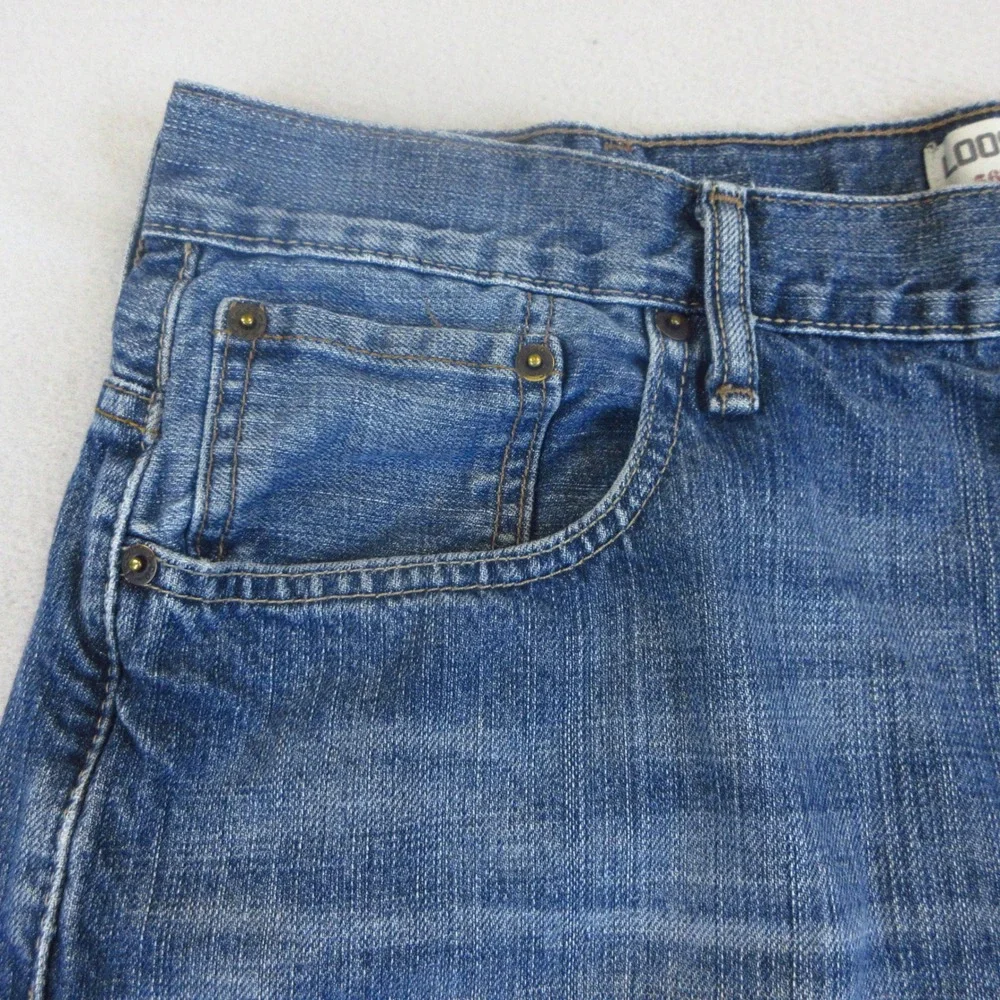 Levis 569 Jeans Mens 38x30 Blue Denim Loose Straight Medium Wash 100% Cotton